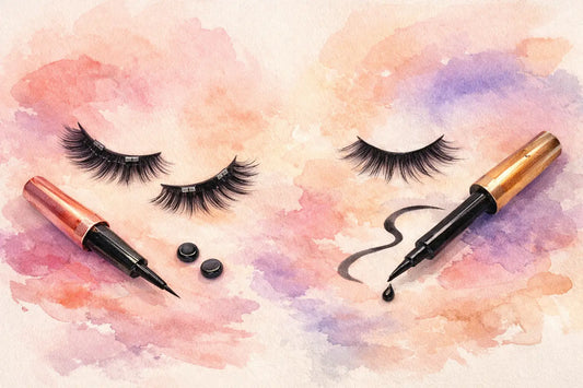 Magnetic Lashes vs Glue Eyeliner