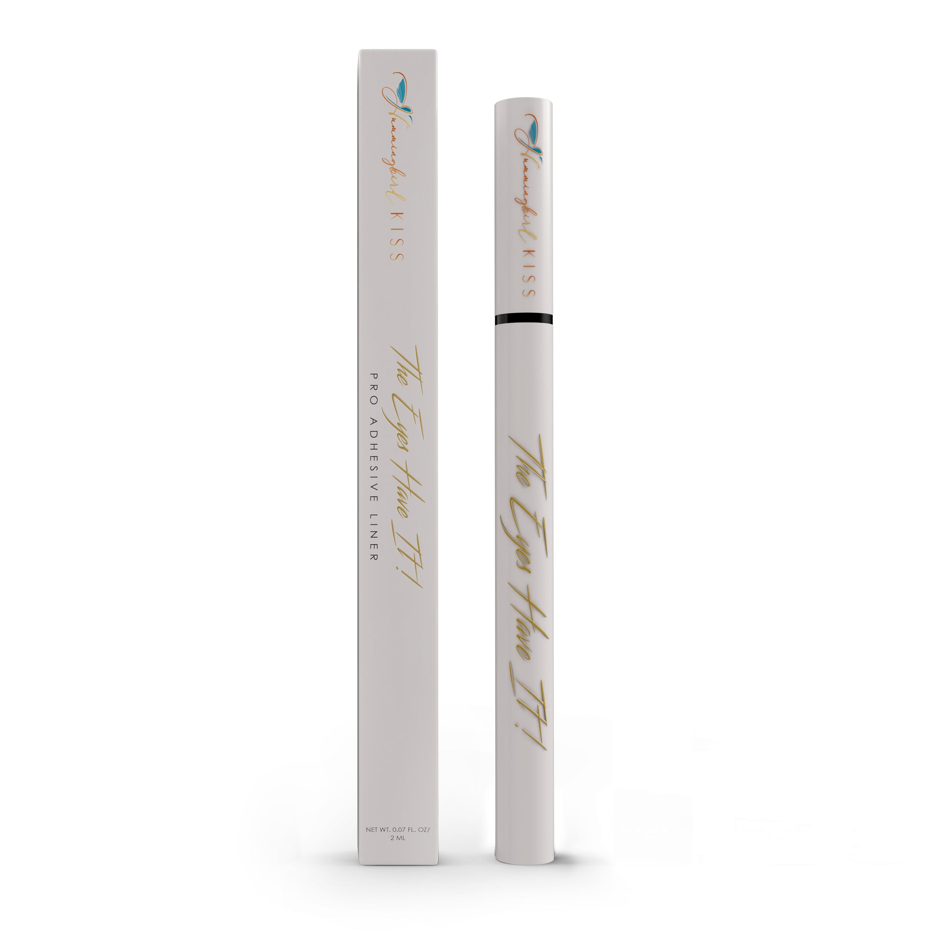 Hummingbird Kiss clear waterproof adhesive eyeliner lash glue liner – latex-free, sensitive-eye safe formula for seamless, mess-free strip lash application
